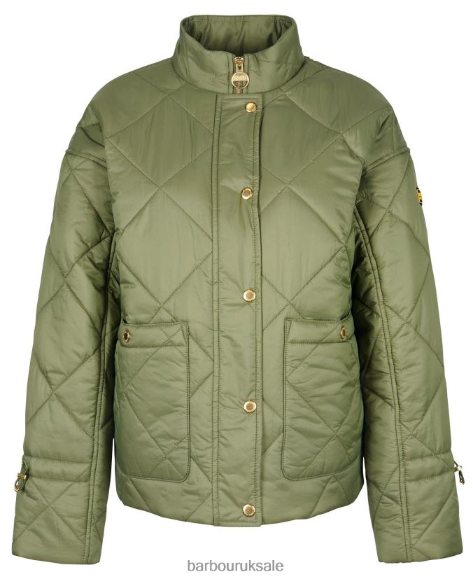 Falkenberg Quilted Jacket Barbour Women R08LB61447 Clothing Midnight Green/Midnight Green Check