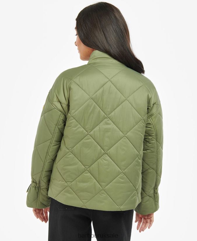 Falkenberg Quilted Jacket Barbour Women R08LB61447 Clothing Midnight Green/Midnight Green Check
