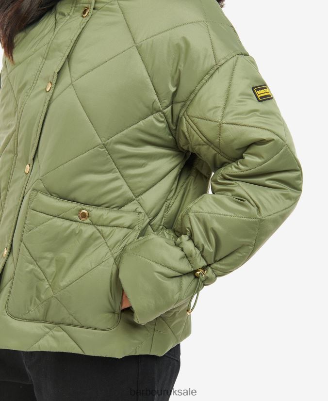 Falkenberg Quilted Jacket Barbour Women R08LB61447 Clothing Midnight Green/Midnight Green Check