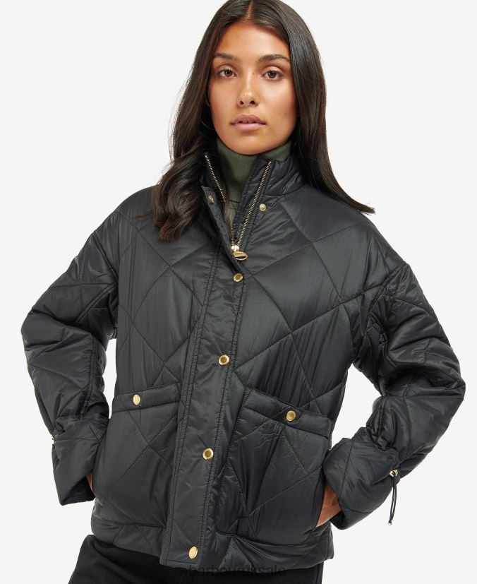 Falkenberg Quilted Jacket Barbour Women R08LB61452 Clothing Midnight Green/Midnight Green Check