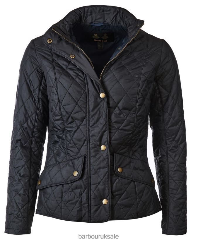 Flyweight Cavalry Quilted Jacket Barbour Women R08LB61406 Clothing Black/Stone