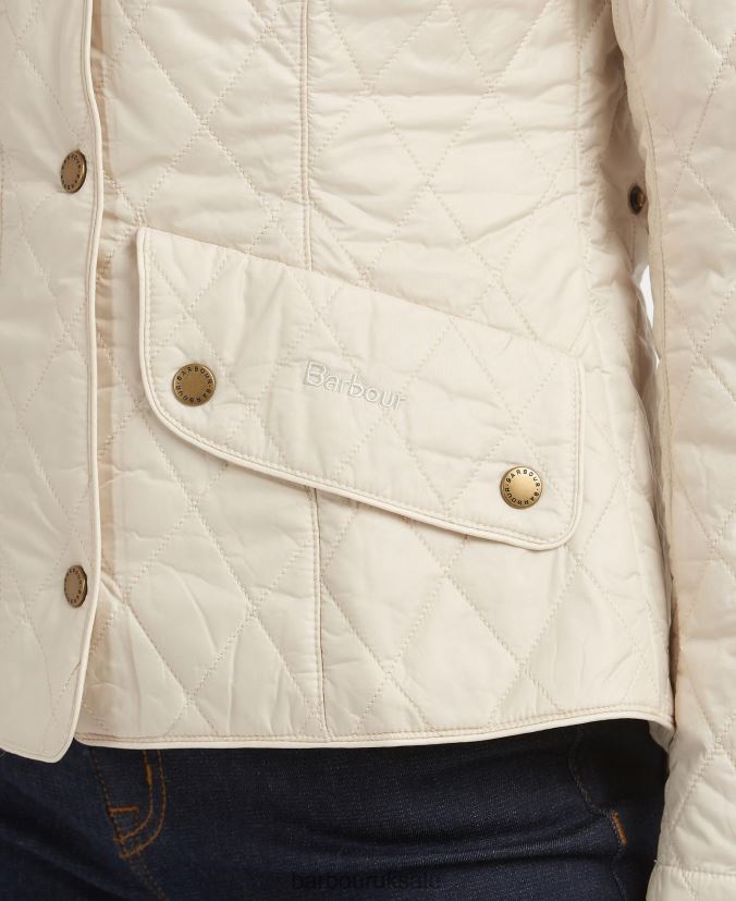 Flyweight Cavalry Quilted Jacket Barbour Women R08LB61501 Clothing Black/Stone