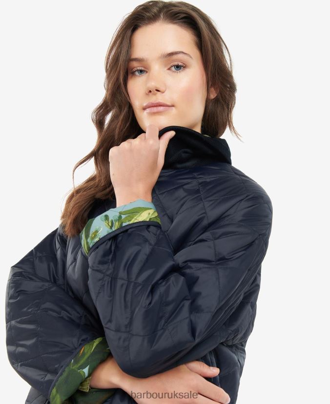 Gransden Reversible Quilted Jacket Barbour x House of Hackney Women R08LB61432 Clothing Dark Navy/Limerence/Sky