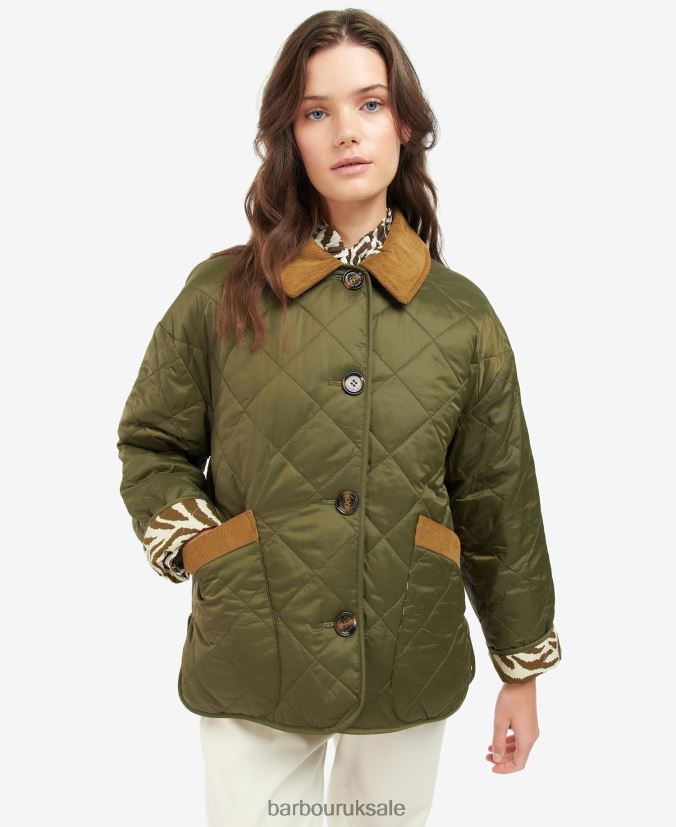Gransden Reversible Quilted Jacket Barbour x House of Hackney Women R08LB61461 Clothing Dark Navy/Limerence/Sky