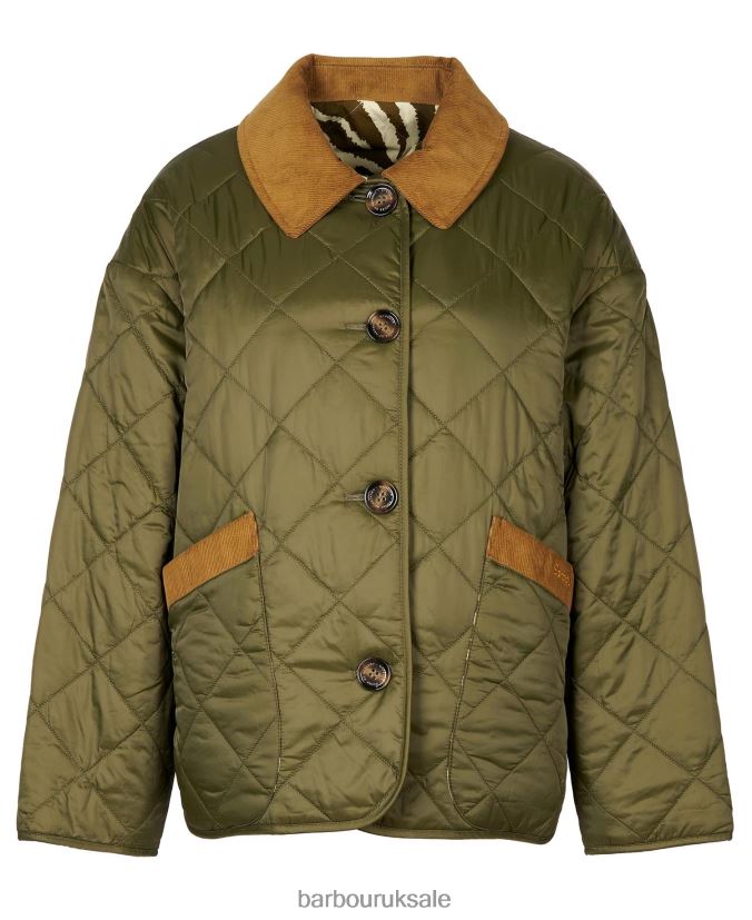 Gransden Reversible Quilted Jacket Barbour x House of Hackney Women R08LB61461 Clothing Dark Navy/Limerence/Sky