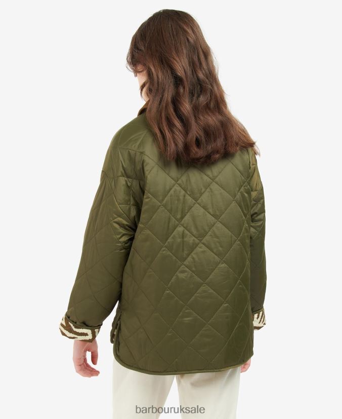 Gransden Reversible Quilted Jacket Barbour x House of Hackney Women R08LB61461 Clothing Dark Navy/Limerence/Sky