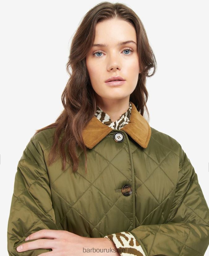 Gransden Reversible Quilted Jacket Barbour x House of Hackney Women R08LB61461 Clothing Dark Navy/Limerence/Sky