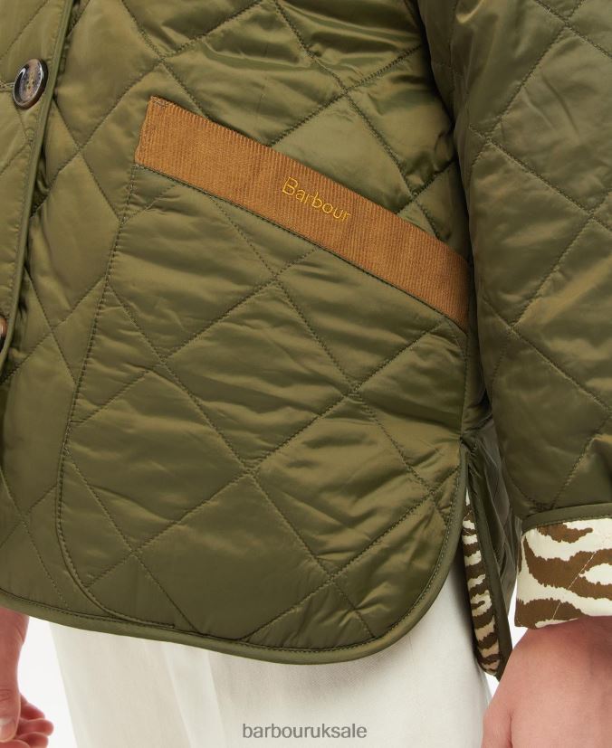 Gransden Reversible Quilted Jacket Barbour x House of Hackney Women R08LB61461 Clothing Dark Navy/Limerence/Sky