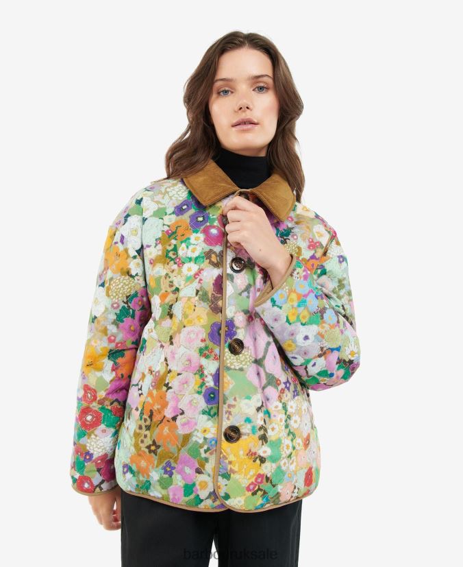 Gransden Reversible Quilted Jacket Barbour x House of Hackney Women R08LB61505 Clothing Dark Navy/Limerence/Sky