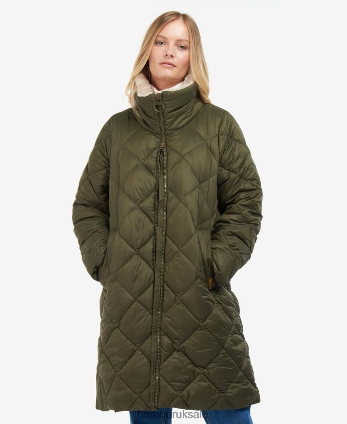Kilmory Quilted Jacket Barbour Women R08LB61514 Clothing Fern Leaf/Classic Tartan