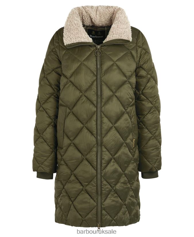 Kilmory Quilted Jacket Barbour Women R08LB61514 Clothing Fern Leaf/Classic Tartan