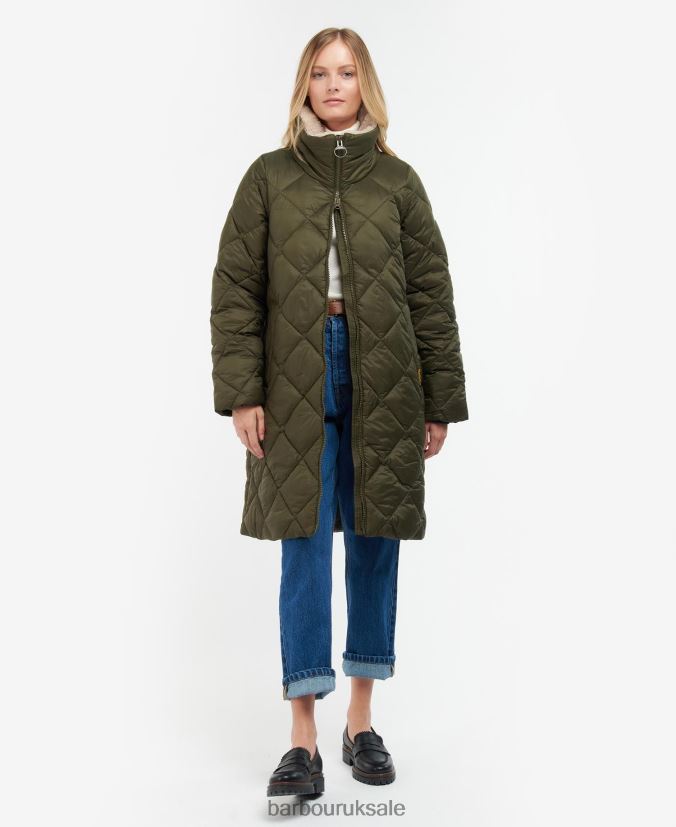 Kilmory Quilted Jacket Barbour Women R08LB61514 Clothing Fern Leaf/Classic Tartan