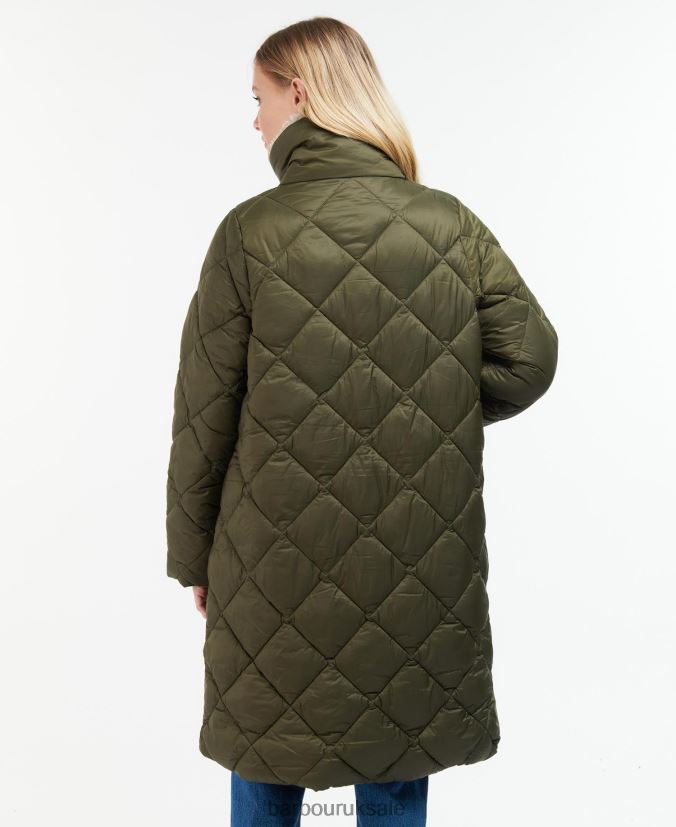 Kilmory Quilted Jacket Barbour Women R08LB61514 Clothing Fern Leaf/Classic Tartan