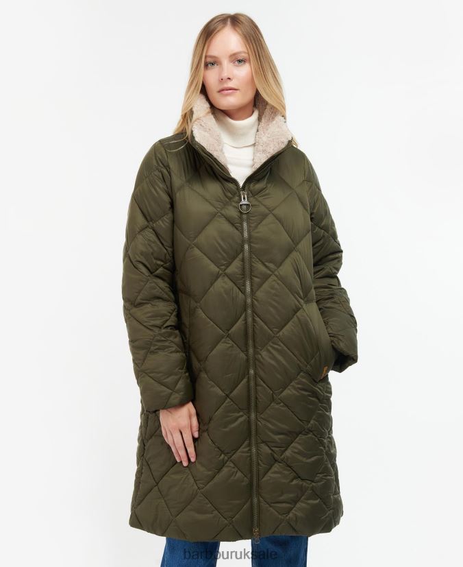 Kilmory Quilted Jacket Barbour Women R08LB61514 Clothing Fern Leaf/Classic Tartan