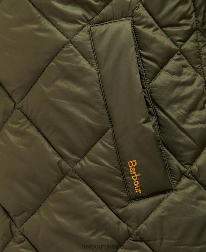 Kilmory Quilted Jacket Barbour Women R08LB61514 Clothing Fern Leaf/Classic Tartan