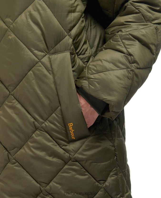 Kilmory Quilted Jacket Barbour Women R08LB61514 Clothing Fern Leaf/Classic Tartan