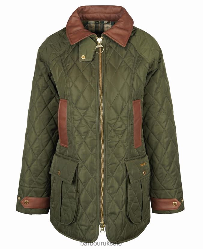 Premium Beadnell Quilted Jacket Barbour Women R08LB61430 Clothing Olive/Ancient