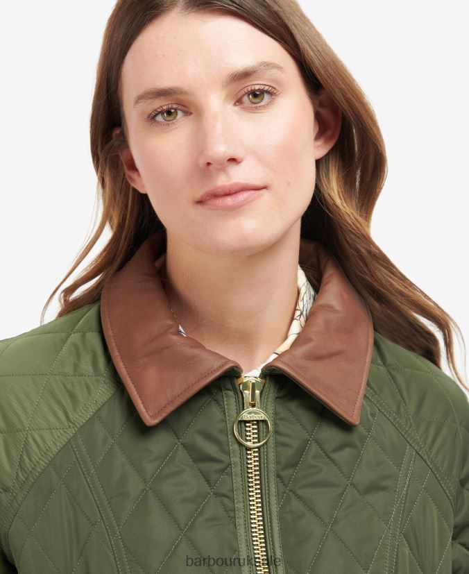 Premium Beadnell Quilted Jacket Barbour Women R08LB61430 Clothing Olive/Ancient