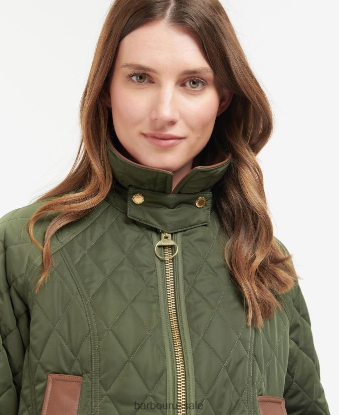 Premium Beadnell Quilted Jacket Barbour Women R08LB61430 Clothing Olive/Ancient