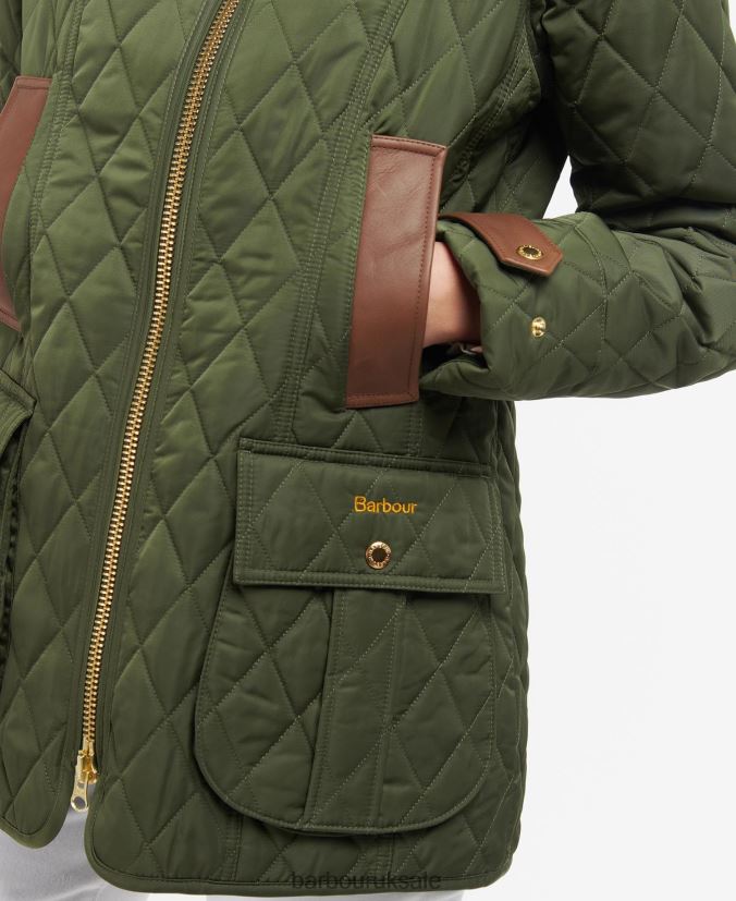 Premium Beadnell Quilted Jacket Barbour Women R08LB61430 Clothing Olive/Ancient