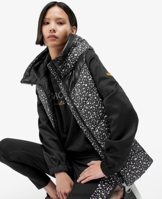 Printed Condor Quilted Sweat Barbour Women R08LB61500 Clothing Terrazzo/Black