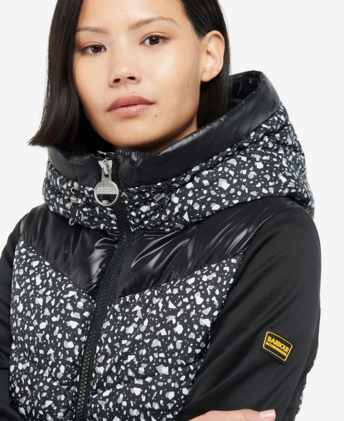 Printed Condor Quilted Sweat Barbour Women R08LB61500 Clothing Terrazzo/Black