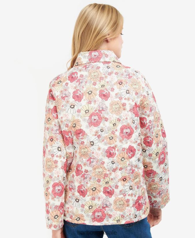 Printed Leilani Quilted Jacket Barbour Women R08LB61479 Clothing Retro Floral Yarrow/Olive Tree