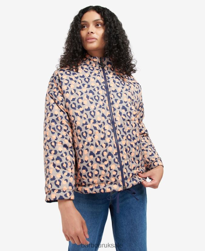 Printed Reversible Apia Quilted Jacket Barbour Women R08LB61431 Clothing Eternal Ink/Light Trench Starling Print