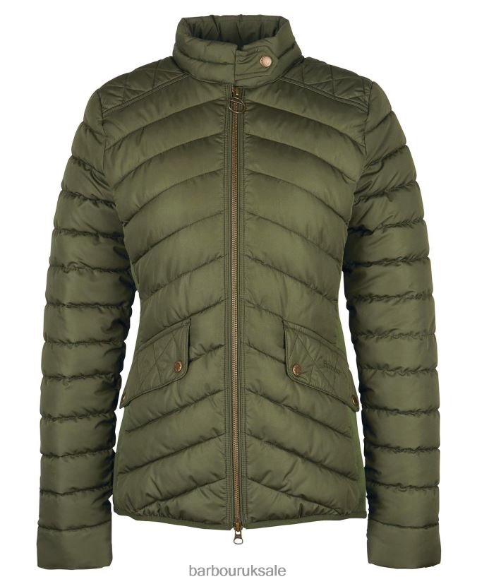 Stretch Cavalry Quilted Jacket Barbour Women R08LB61411 Clothing Olive/Olive Marl