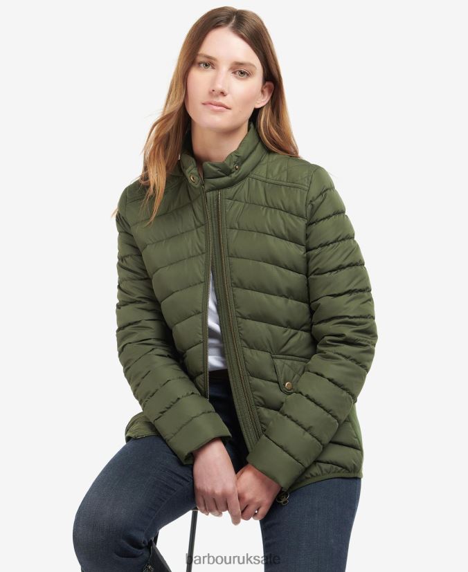 Stretch Cavalry Quilted Jacket Barbour Women R08LB61411 Clothing Olive/Olive Marl