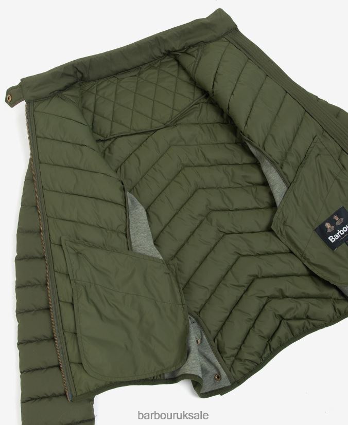 Stretch Cavalry Quilted Jacket Barbour Women R08LB61411 Clothing Olive/Olive Marl