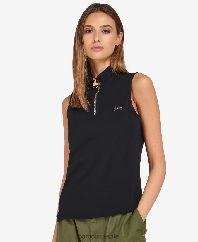 Kasuki Half-Zip Top Barbour Women R08LB61672 Clothing Classic Black
