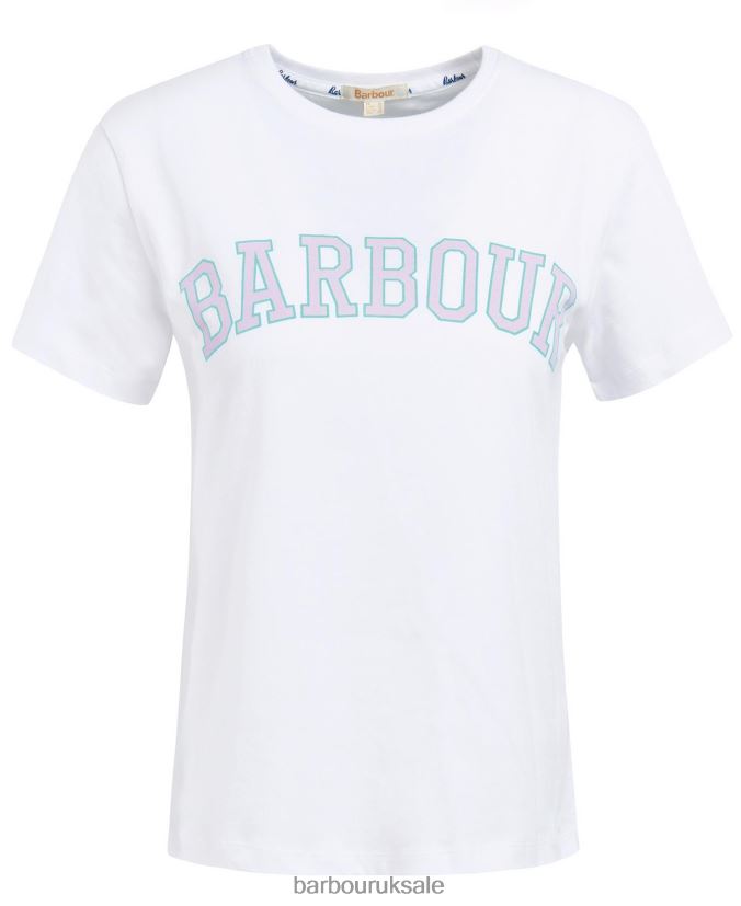 Northumberland T-Shirt Barbour Women R08LB61680 Clothing Classic White