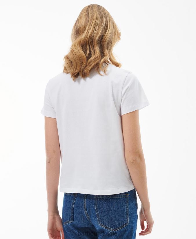 Northumberland T-Shirt Barbour Women R08LB61680 Clothing Classic White