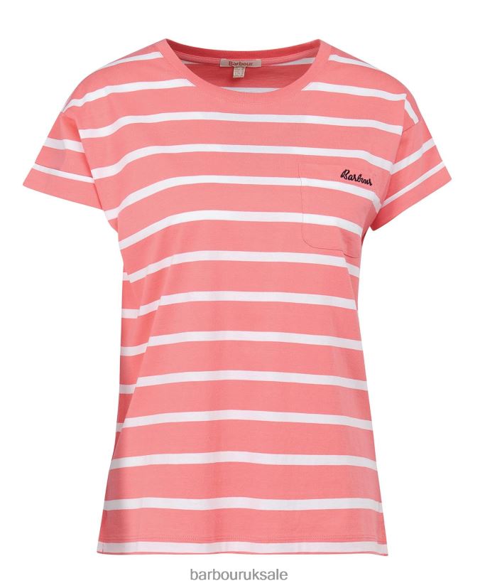 Otterburn Stripe T-Shirt Barbour Women R08LB61736 Clothing Navy/White