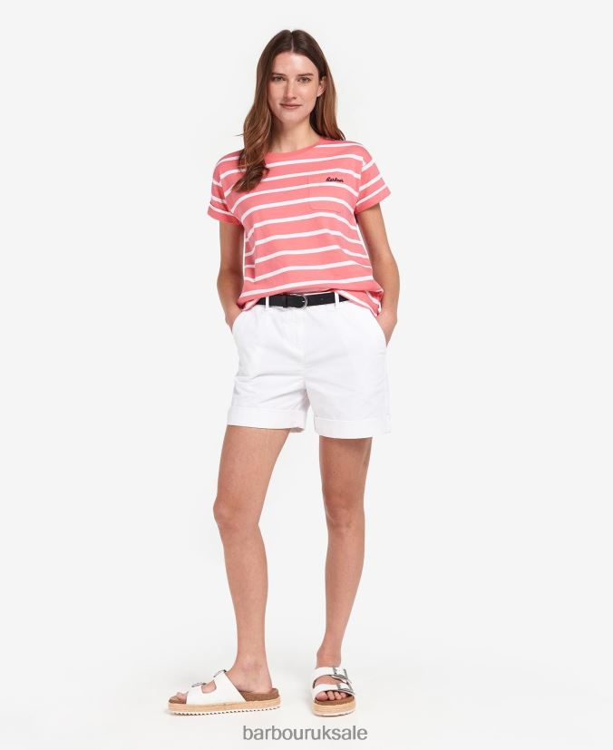 Otterburn Stripe T-Shirt Barbour Women R08LB61736 Clothing Navy/White