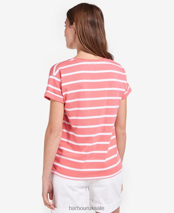 Otterburn Stripe T-Shirt Barbour Women R08LB61736 Clothing Navy/White