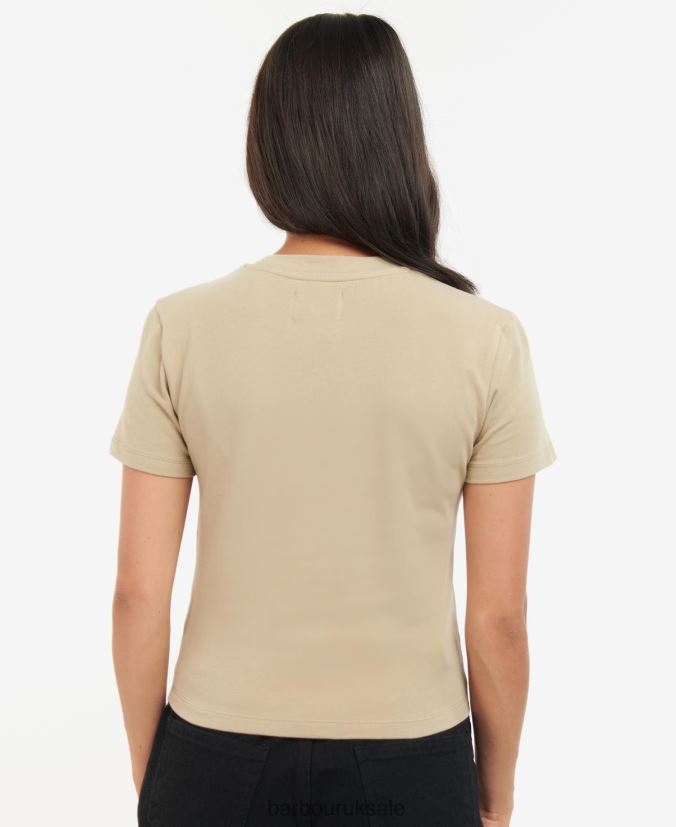 Reign Cropped T-Shirt Barbour Women R08LB61691 Clothing Classic Black