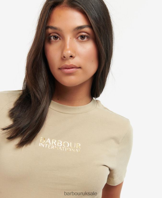 Reign Cropped T-Shirt Barbour Women R08LB61691 Clothing Classic Black