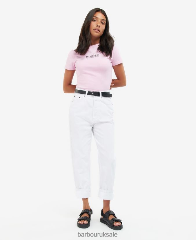 Reign Cropped T-Shirt Barbour Women R08LB61718 Clothing Classic Black