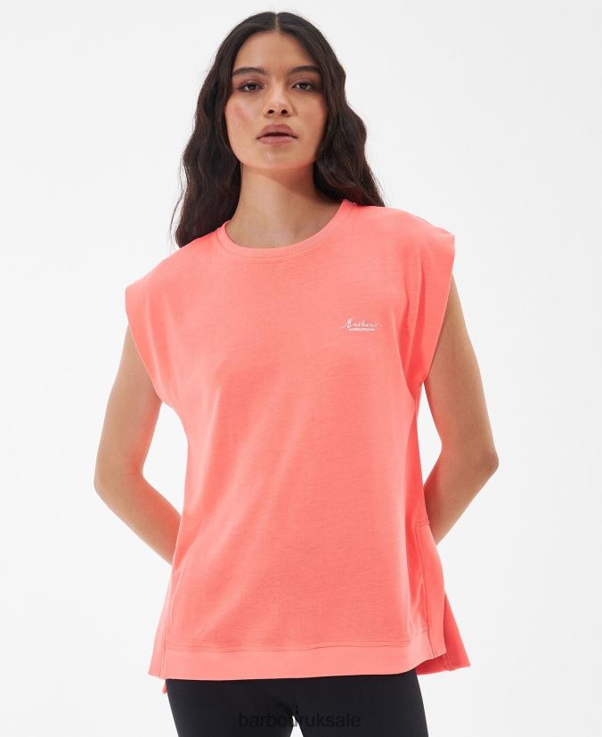 Sanderson T-Shirt Barbour Women R08LB61687 Clothing Atomic Coral