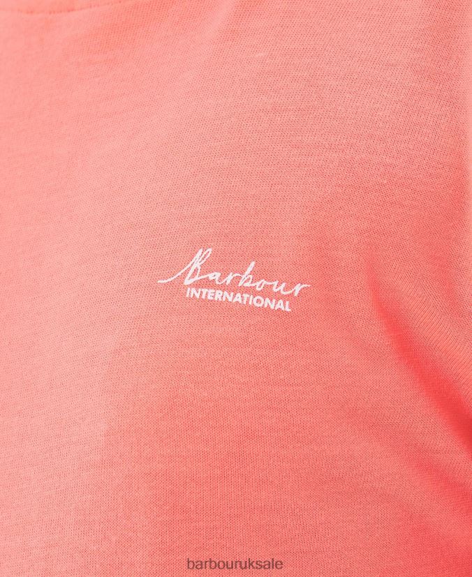 Sanderson T-Shirt Barbour Women R08LB61687 Clothing Atomic Coral