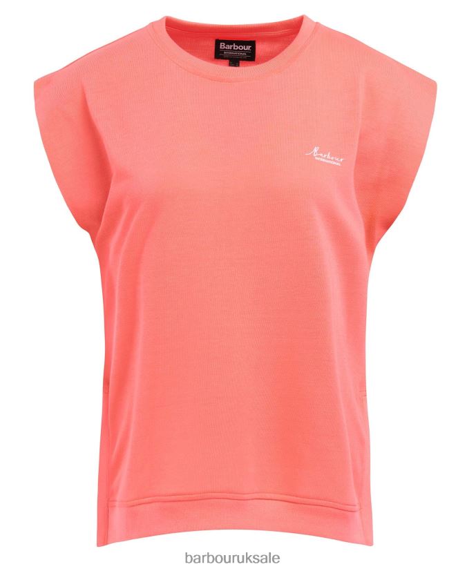 Sanderson T-Shirt Barbour Women R08LB61687 Clothing Atomic Coral