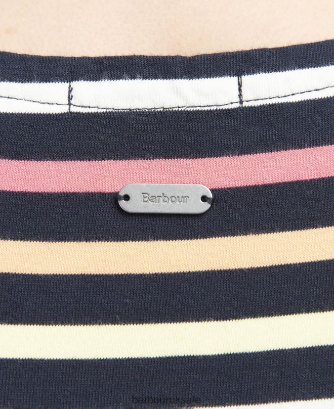 Short-Sleeved Bradley Top Barbour Women R08LB61690 Clothing Navy Multistripe
