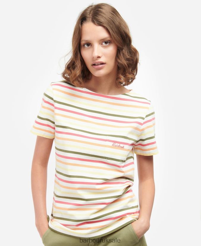 Short-Sleeved Bradley Top Barbour Women R08LB61755 Clothing Navy Multistripe