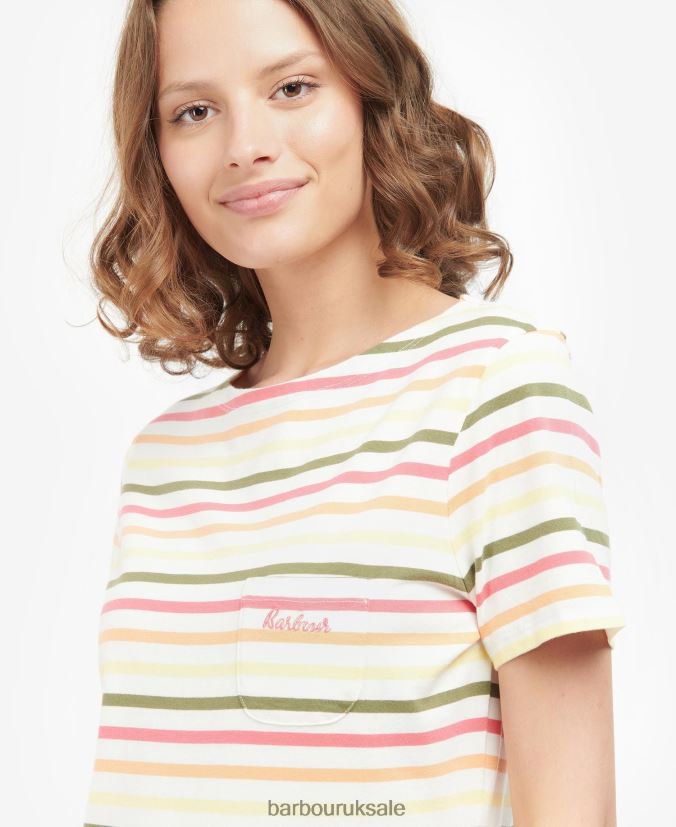 Short-Sleeved Bradley Top Barbour Women R08LB61755 Clothing Navy Multistripe