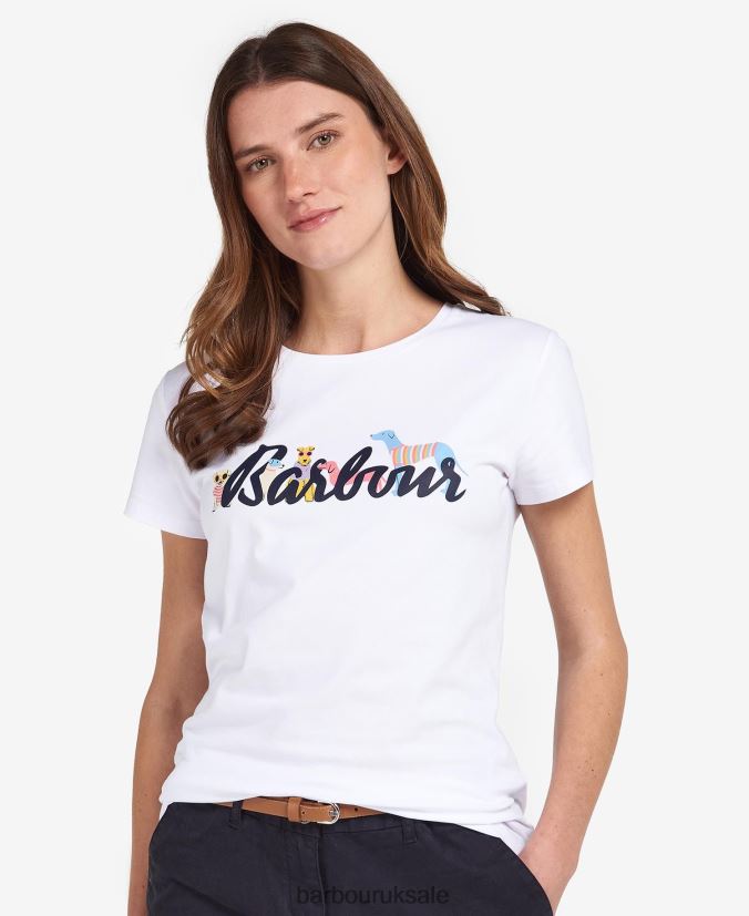 Southport T-Shirt Barbour Women R08LB61660 Clothing Light Grey Marl