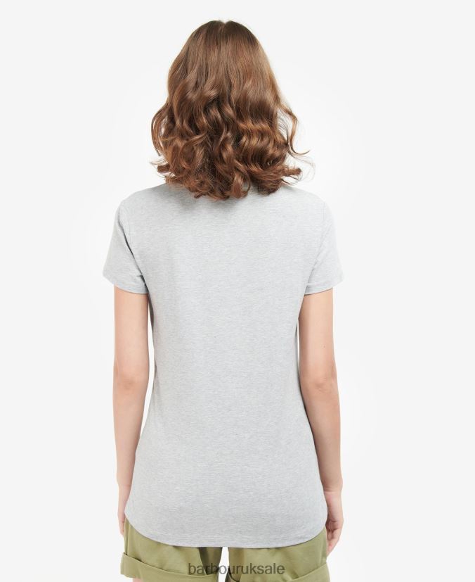 Southport T-Shirt Barbour Women R08LB61734 Clothing Light Grey Marl