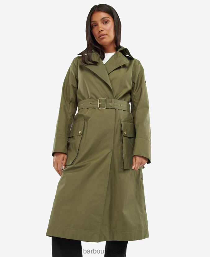 Powerbuilt Waterproof Trench Coat Barbour Women R08LB61534 Clothing Black/Northumberland Check