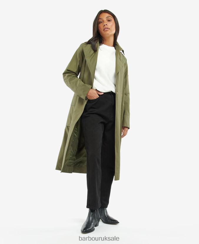 Powerbuilt Waterproof Trench Coat Barbour Women R08LB61534 Clothing Black/Northumberland Check